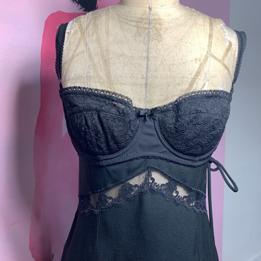 DOLCE & GABBANA vintage black bustier dress